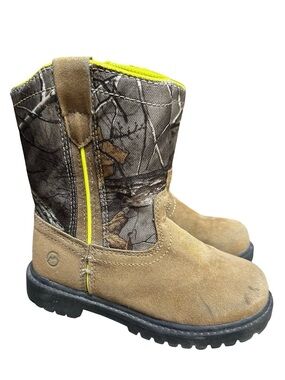Magellan Outdoors Brown Realtree Camo Zip Up Boots Size 10 Toddler